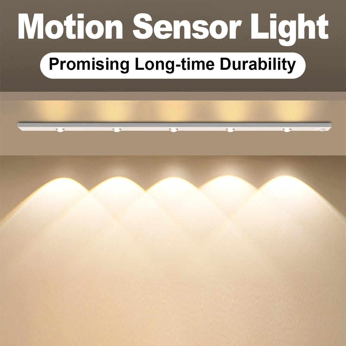 Ultra Slim Led Motion Sensor Light Strip 10cm-50cm 5v USB Type C Recharge Lamp Paste Suction Bedside Reading Mini Night Wireless