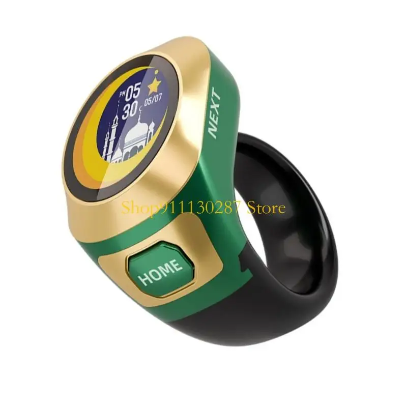 J1HC متعدد الألوان LED رقمي يتميز بـ 3 حلقات عداد تسبيح قابلة للتعديل مع اتصال التطبيق في الوقت الحقيقي #5