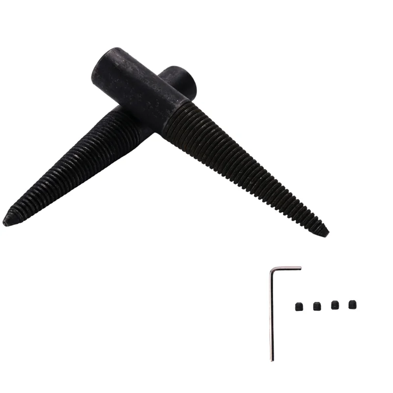 ABFY-6Pcs Polishing Connecting Rod Tapered Spindle Adapter Threaded For Bench Buffer Buffing Polishing Wheel