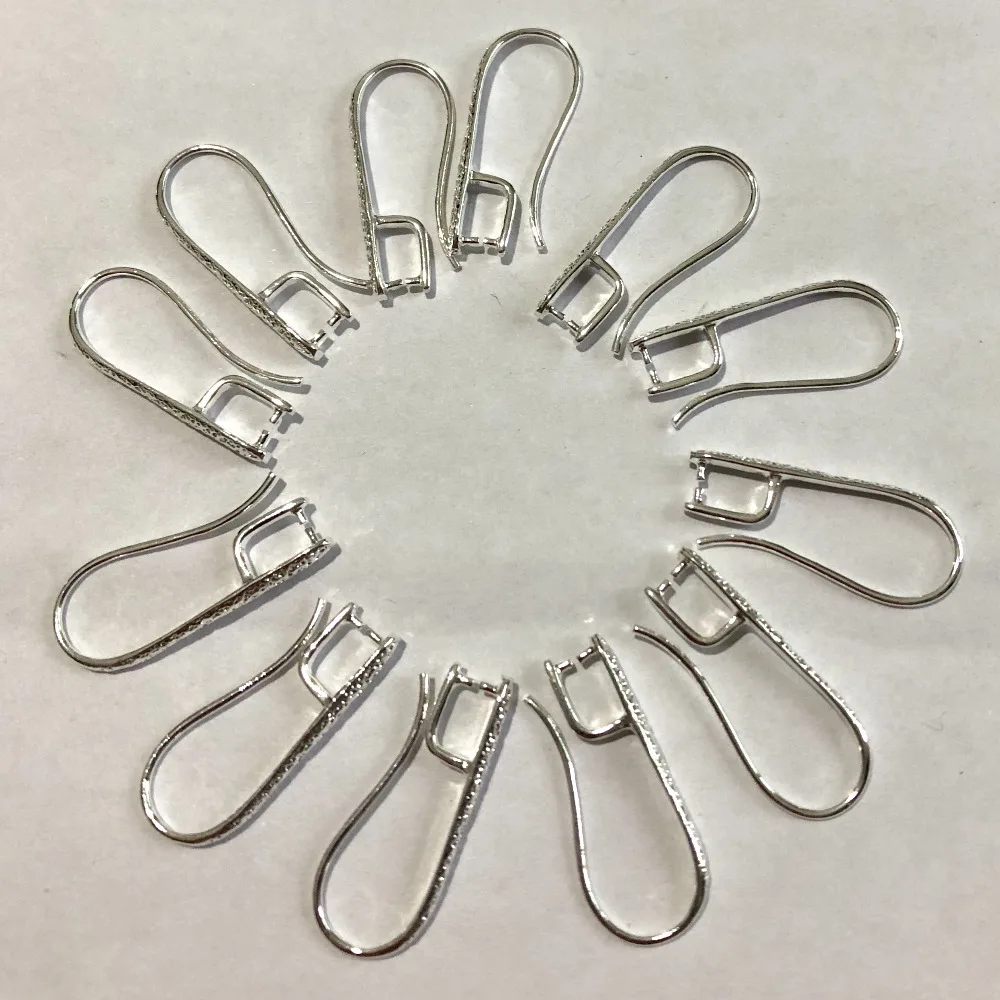 Minimally Frosted Surface Plated with 925 Silver for DIY Production, Original Earring Base, Handmade Accessory Material