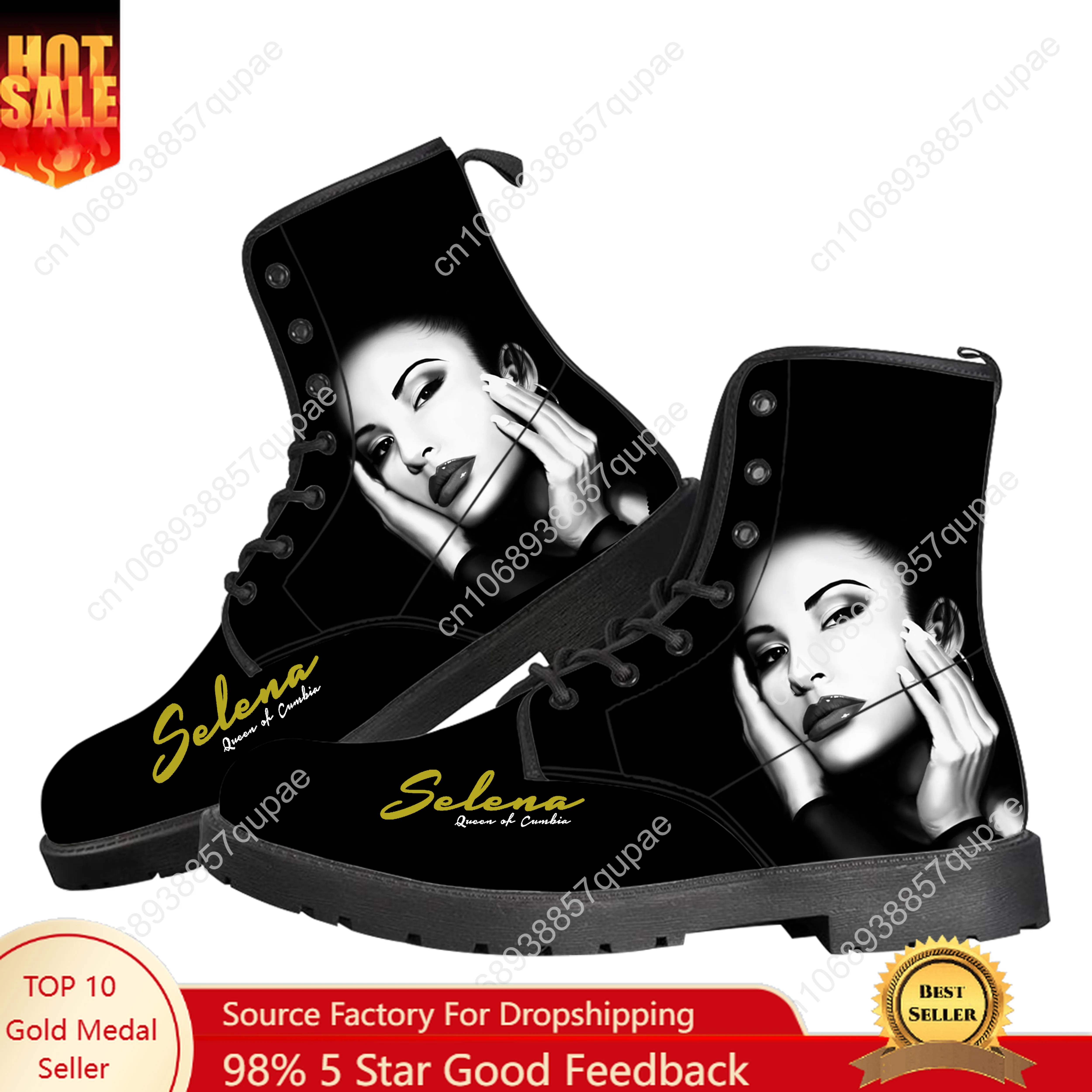 

Selena Quintanilla Singer Casual Boots Mens Womens Teenager Shoe Fashion 3D Boot Outdoor High Quality Couple Customize Made Shoe