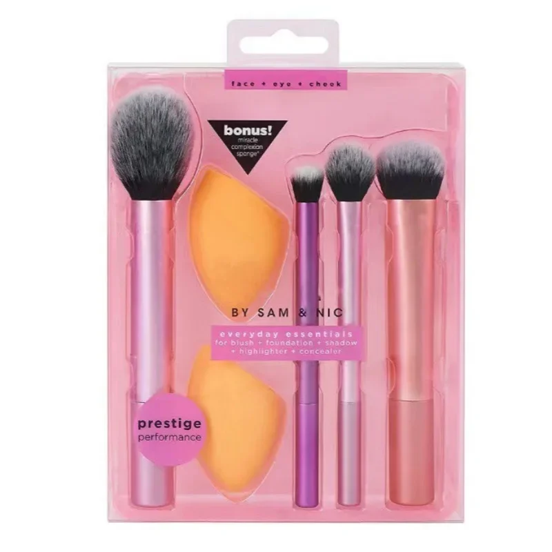 Draagbare 4-delige set US RT Cosmetische Penselen Plus Make-up Ei Amazon Exclusief 1997 Borstelset Schoonheid Gezondheid Draagbare Cosmetische Brus