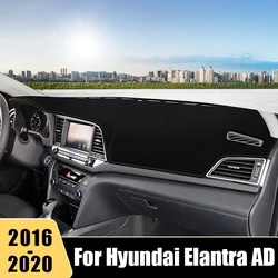 For Hyundai Elantra AD 2016 2017 2018 2019 2020 Car Dashboard Cover Avoid Light Mat Non-Slip Pad Instrument Carpet Accessories