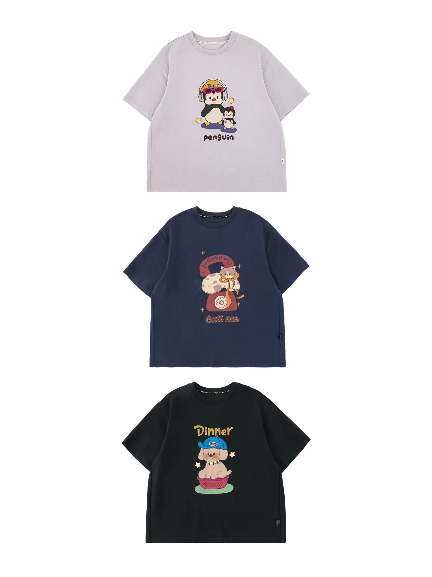 

Kids Girls Cartoon Print Short Sleeve Tee UV Proof Sun Protection Breathable Casual Summer Tops