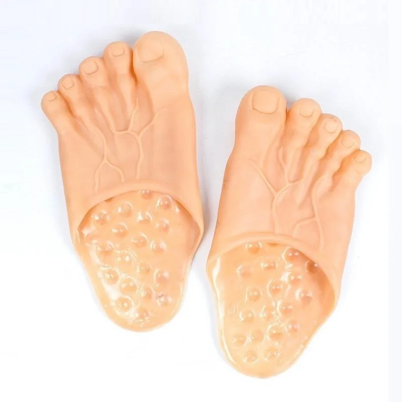 Pantoufles d\'été drôles pour hommes, simulation pieds d\'ange, cinq doigts, chaussures de plage, curseurs, homme, unisexe, femme, intérieur, maison