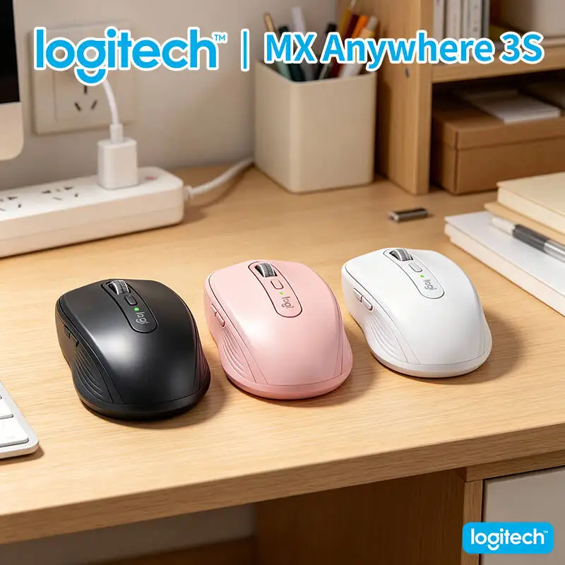 

Precision Logitech MX Anywhere 3S Mouse - 8000 DPI, Hyper-Scroll, Silent Click, 3-Device Sync for Office Travel