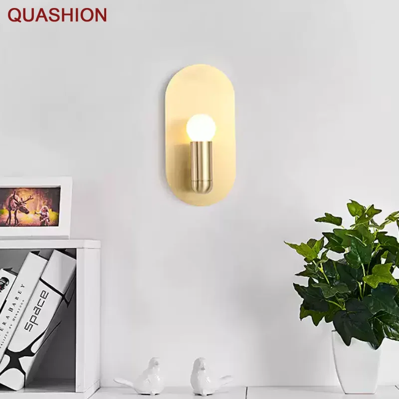 

Nordic Simple Living Room Study Bedroom Bedside Wall Lamp Light Luxury Modern Design Lamps Staircase Corridor Wall Lamp