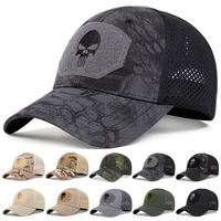 Unisex Skull Embroidery Baseball Net Caps Spring and Summer Outdoor Adjustable Casual Hats Sunscreen Hat Sports Golf Cap