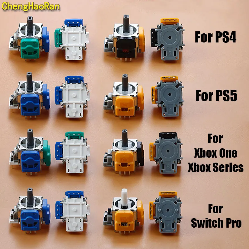 

1/2pcs Yellow Blue Hall Effect Joystick 3D Analog Sensor ThumbStick For PS5 PS4 Xbox One Series X S NS Switch Pro Controller