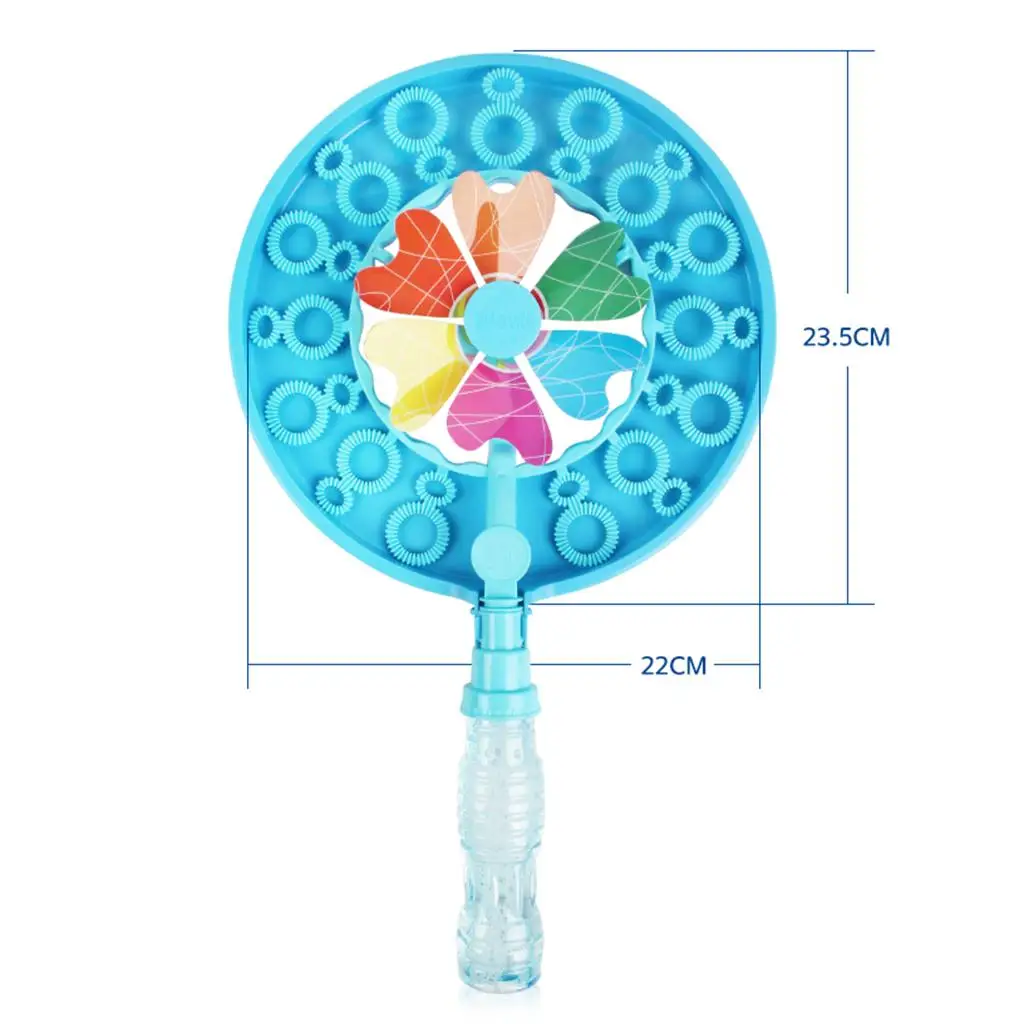 Child Bubble Machine Toy Windmill Design 30 Rings Creative Blower for Boys Girls Party Game Activity Supplies Outdoor Fun Gift