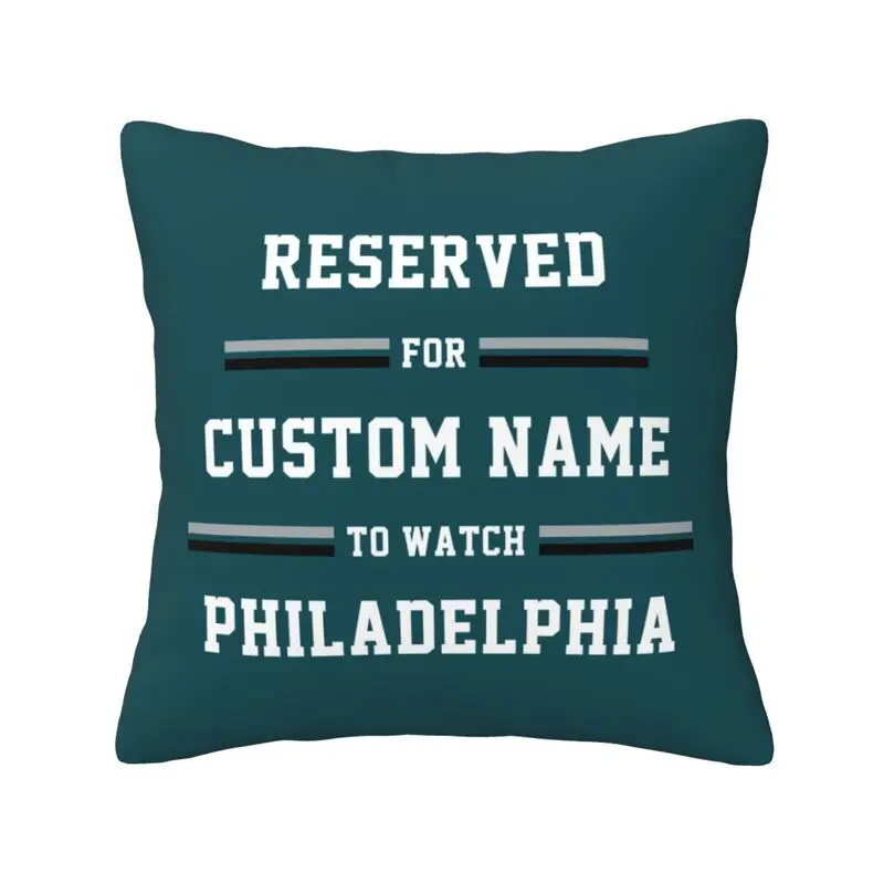 Custom Philadelphia Name & Number Football Personalized Pillowcase, Football Gifts for Football Fan Son Grandson Friend Coworker