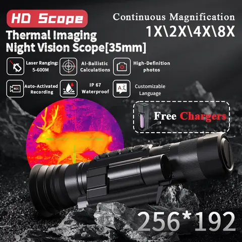 Factory Hot Selling Thermographic Monocular Telescope Long Distance Thermal Night Vision Imaging Scope for Hunting
