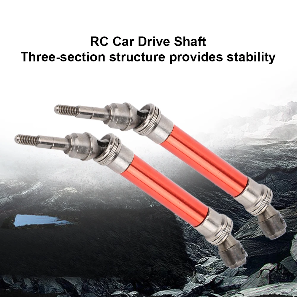 2 pçs rc carro dianteiro cvd tipo de três seções peças do eixo de transmissão acessórios apto para traxxas slash rc eixo de transmissão do carro