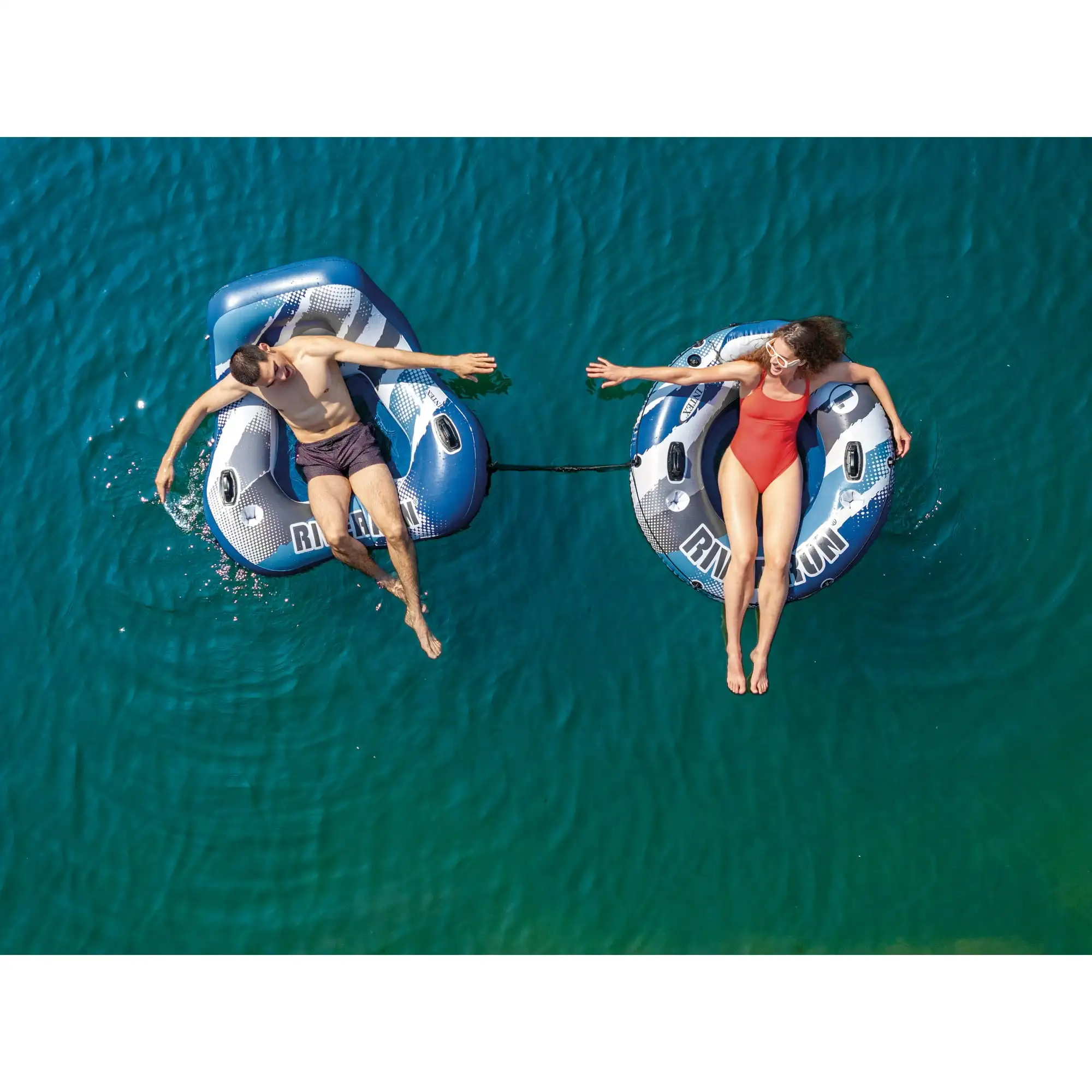 River Run I Infltatable Floating Water Lounge with Quick Connects