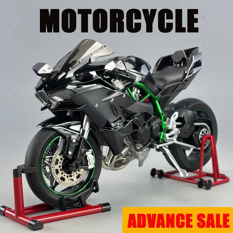 Advance sale 1:6 Racing Kavvasaki Ninja 500 H2R Motorcycle  Simulation Sound Light exhaust pipe fast  furious Collection Gift