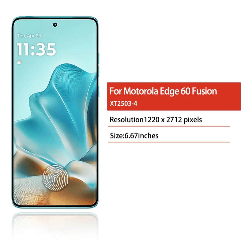 6.67'' AMOLED For Motorola Edge 60 Fusion LCD Display Touch Screen Digitizer Assembly Edge 60 Fusion XT2503-4 Display