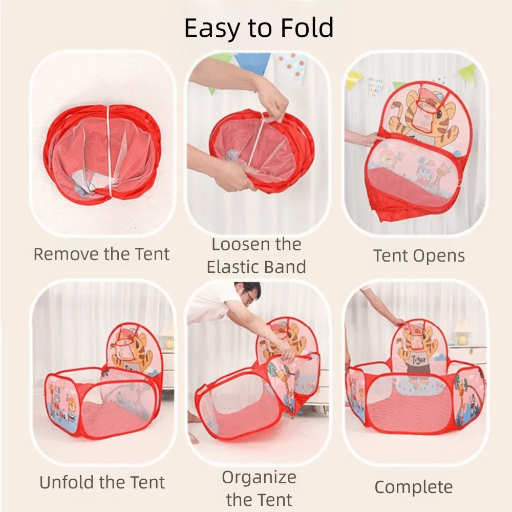 Veiligheid Opvouwbare box Zwembad Zwembad Grote ruimte Kasteelspel Speelbal Box Speeltent Baby