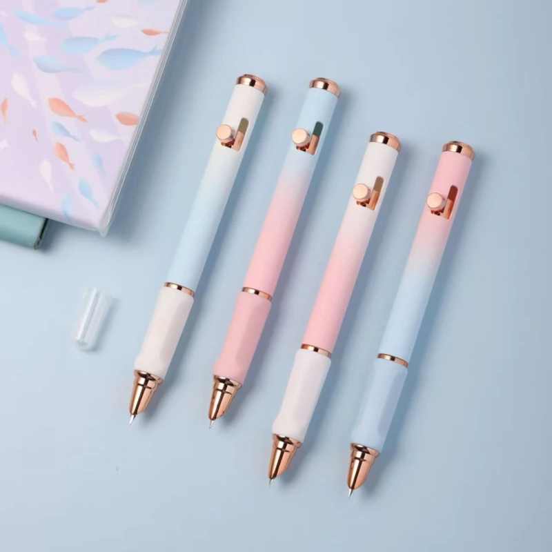 قلم حبر جاف يعمل بالتحميل الجانبي، مكتب الطالب، توقيع الأعمال، استخدام خاص، أداة الكتابة ذات الأطراف الفولاذية #5