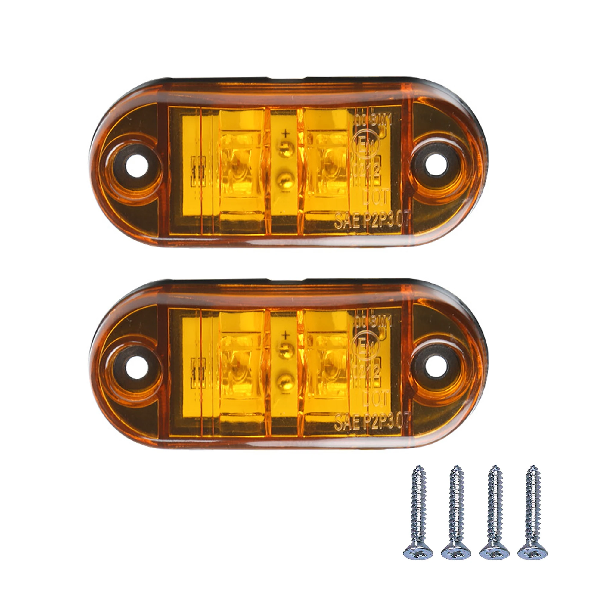 20/10 Stück Economy-Version Ovale LED Universal-Seitenmarkierungsleuchten für Anhänger, LKW, Wohnwagen, Umrissleuchte zur Oberflächenmontage – Detail 3