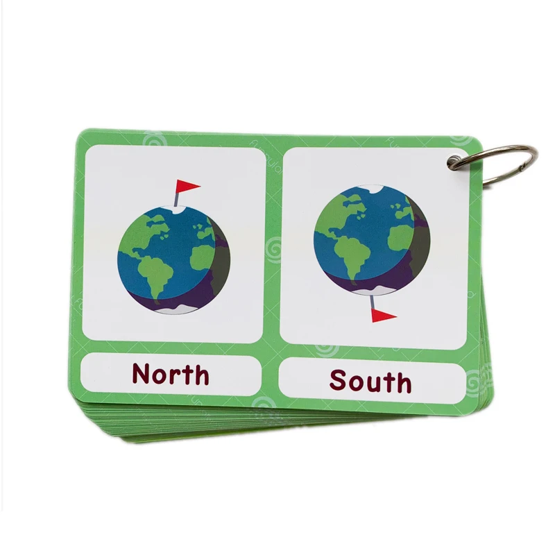 100 مجموعة أضداد البطاقات التعليمية بطاقات المفردات الإنجليزية مونتيسوري تعلم ألعاب تعليمية للأطفال لعبة الذاكرة Livres