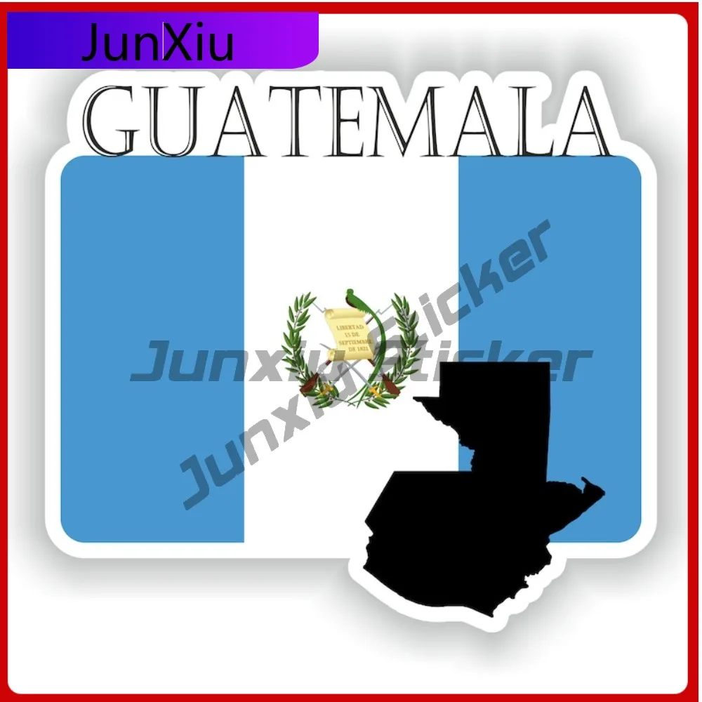 

Guatemala Flag Map Shape Outline Badge Vinyl Sticker Aesthetic Stickers Camping Car Bumper Motorcycle Suv Decals Protector Bike