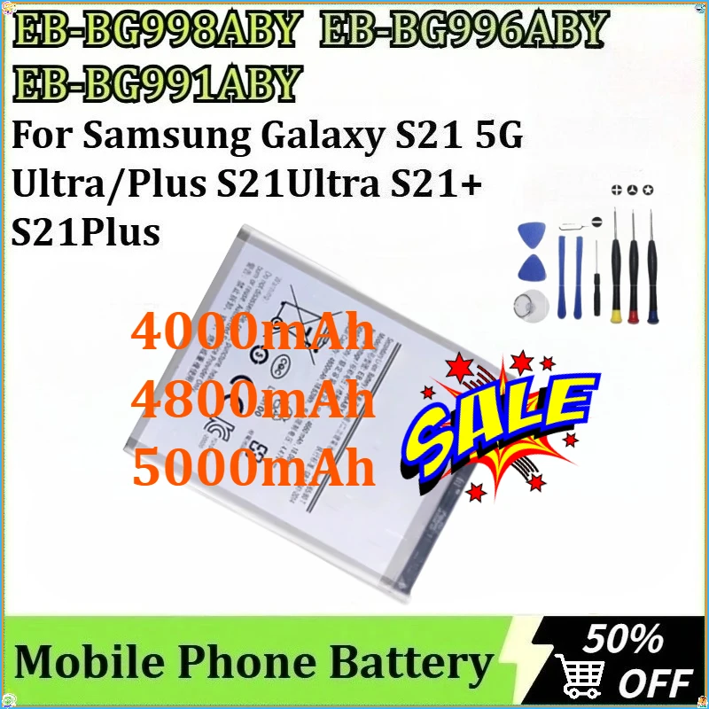 

EB-BG998ABY/BG996ABY/BG991ABY for Samsung Galaxy S21 5G Ultra/Plus S21Ultra S21+ S21Plus MobilePhone Battery 4000-5000mAh +tool