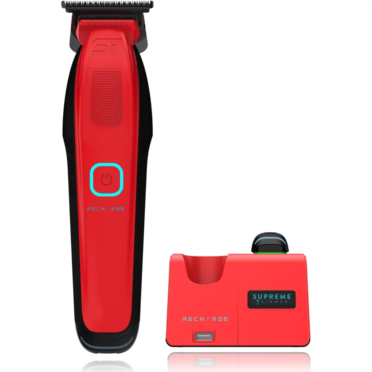 

Professional Barber Trimmer with 8000 RPM Motor and 2 Removable Batteries for Unlimited Runtime, Zero Gap DLC Blades, Smart
