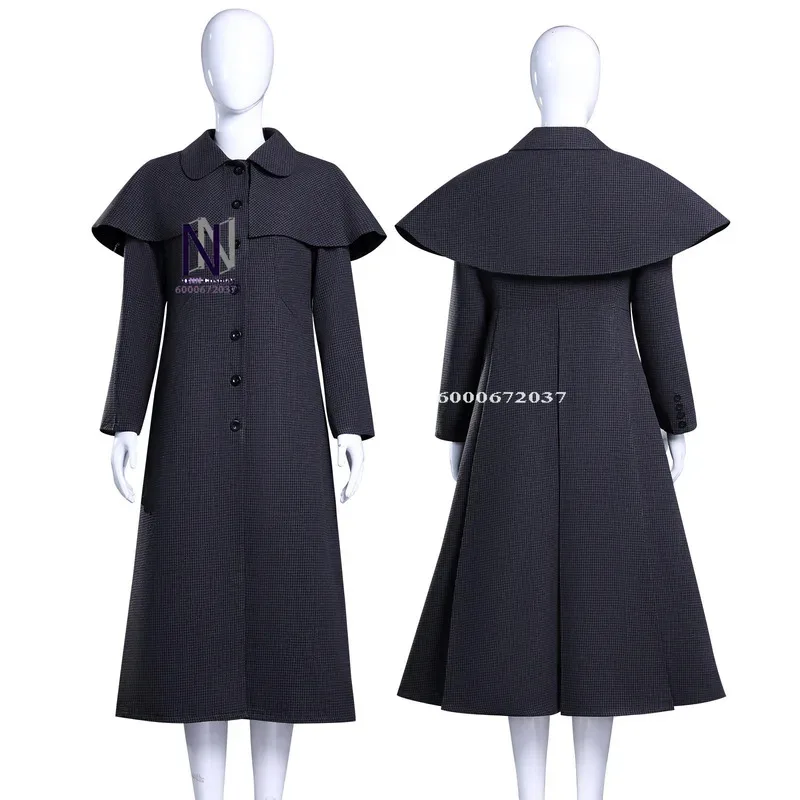 

DY20Hot Movie Wednesday Cosplay Costume Anime Role Playing White Peach Floral Black Dress Outfit for Women Comic Con Halloween P