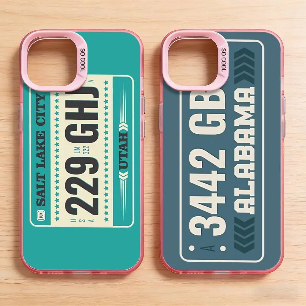 

Retro Vintage License Plate Car Phone Case for iPhone 17 16 Max Mini 15 14 13 Pro Plus 12 11 X XS Air Premium Protector