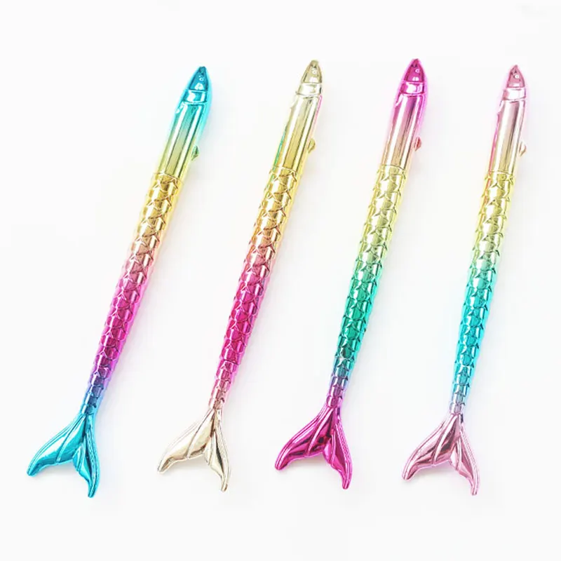 

80 шт. цветные гелевые ручки Русалка гелевые чернила ручка школьные принадлежности Креативный новый офисный подарок канцелярские принадлежности Стайлинг рыба