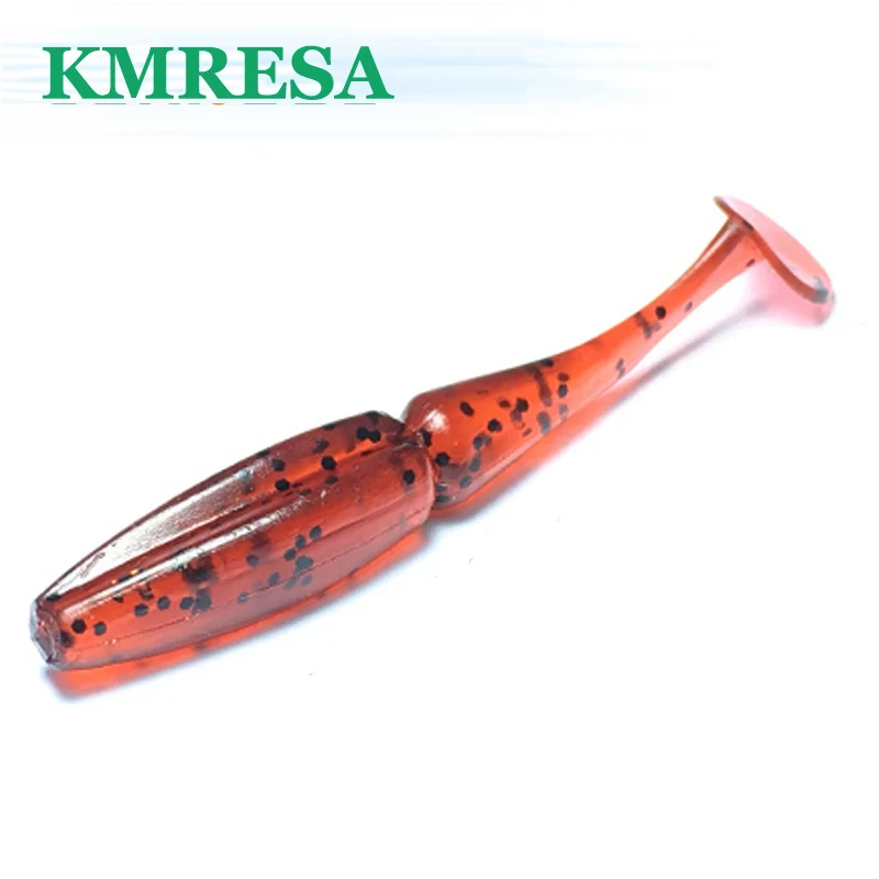 KMRESA 10pcs/lot  T tail Soft Bait Worm 5cm 0.7g Wobber Jigging Silicone Baits Leurre souple Shad Iscas Artificial worms lure