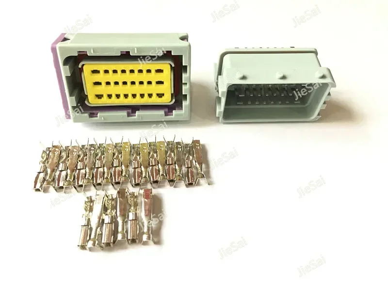 24 Pin FCI Auto ECU 211PC249S8005 HCCPHPE24BGYB90F Connector 24 Way Male And Female Housing Sealed
