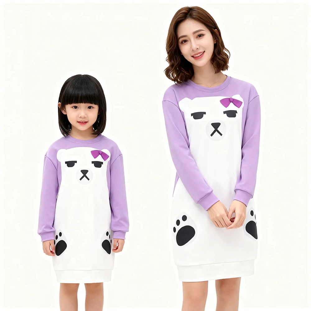 

Demon Hunter KPop Mira Cosplay Cartoon Tops Purple Headwear White Bear Long Round-neck Hoodie Halloween Carnival Party Outfits