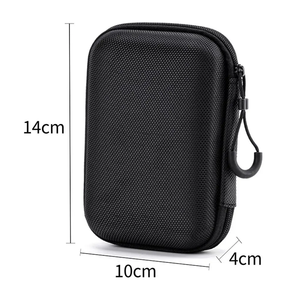 New Hard Shell EVA Storage Box Black Portable Zipper Earphone Case Mini Protective Storage Case Charging Cable