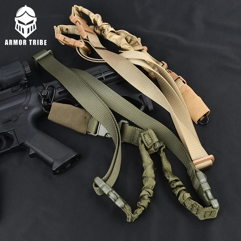 

Shot Gun Belt Hunting Accessories Tactical Gear Tactical Single Point Gun Sling Shoulder Strap Rifle Rope Belt with Metal Buckle