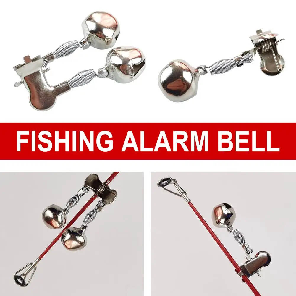 10PCS Metal Fishing Bell Bite Alarms Adjustable Night Fishing Alarm Bells Clips Anti-corrosion Anti-rust Fishing Tackle