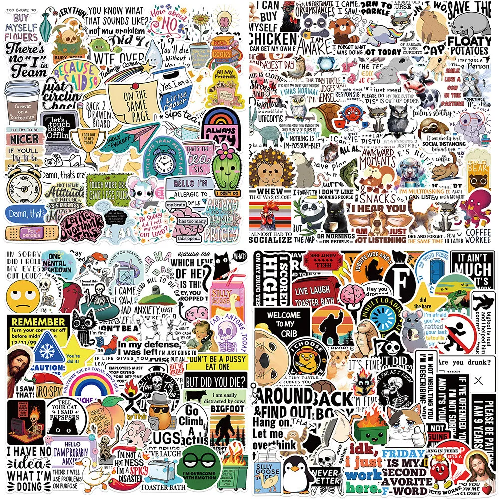 50PCS Cartoon Lustige Charakter Ausdruck Graffiti Aufkleber-Wasserdichte DIY Dekor für Gitarre Notebook Gepäck (Anime Worlds Store)