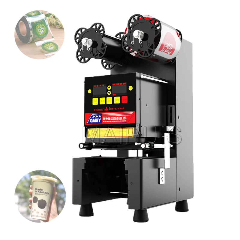 Commercial Cup Sealing Machine Milk Tea Shop Sealing Machine Fully Automatic Cup Sealer Coffee Juice Soy Milk Drink Heat Sealer