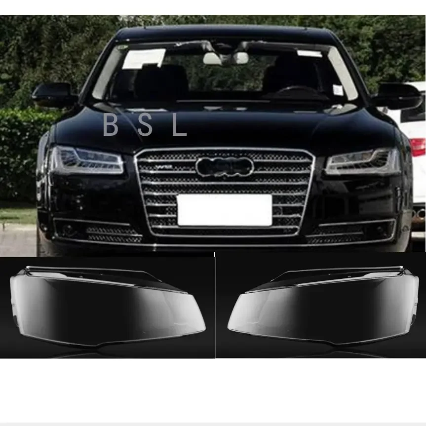 

For Audi A8 D4 2014 2015 2016 2017 Headlight Transparent Cover Lampshade Headlamp Shell Housing Lamp Lens Plexiglass