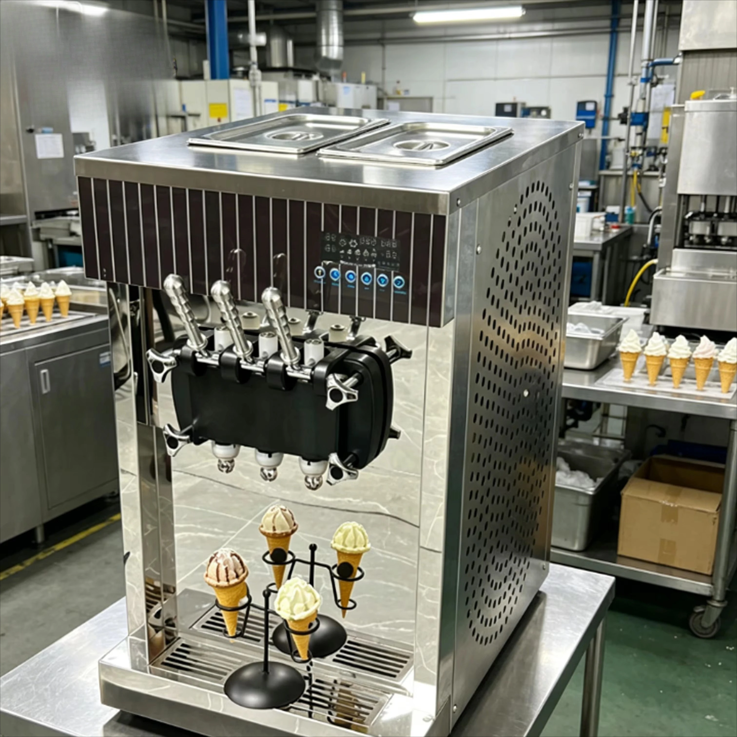 

nf-Soft Ice Cream Machine Industrial Desktop Ice Cream Machine Maker Commercial Gelato Ice Cream Making Machine！