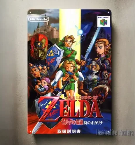 1 Stück, Metal Poster „Legend Of Video Game“ – Sammelbares Blechschild