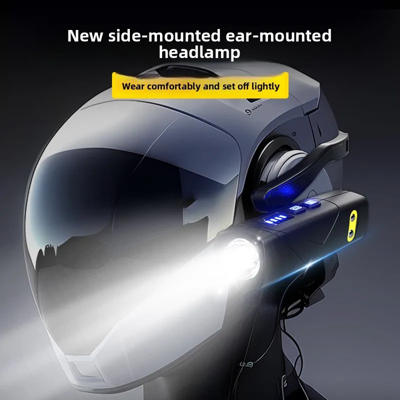 Super Bright High Power Sensor LED Headlamp Outdoor Night Fishing Climbing Multifunction Hanging Ear USB C Rechargeable