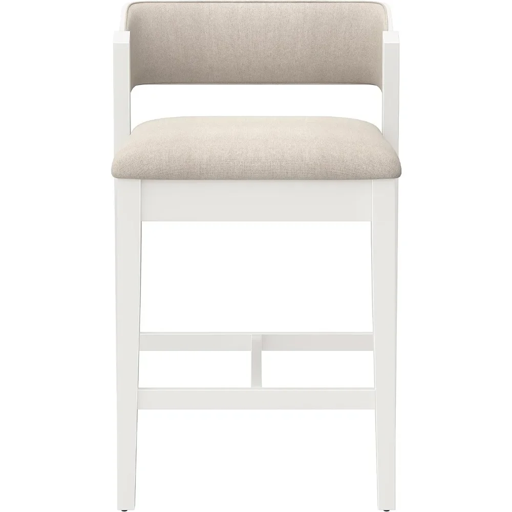 Bar stool furniture Dresden Wooden counter stool, white