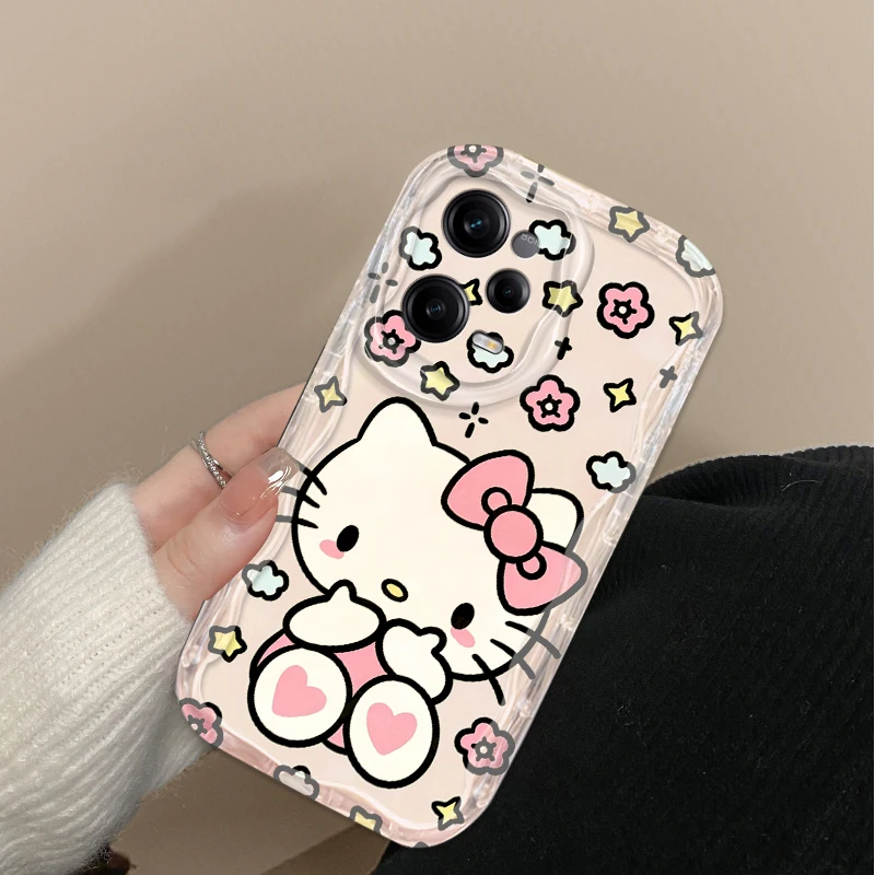 Cute Pink Hello Kitty Phone Case for Xiaomi Redmi Note 14 13 12 11 10 9 Pro Plus 14S 12S 11S 10S 9S Redmi 14C 14R 13C 12 4G 5G