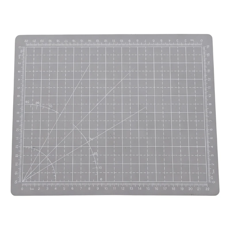 Reversible Scoring and Cutting Board with Thickened PVC Layer, Measuring Scale and Diagonal Guides for Journaling, Card 896C