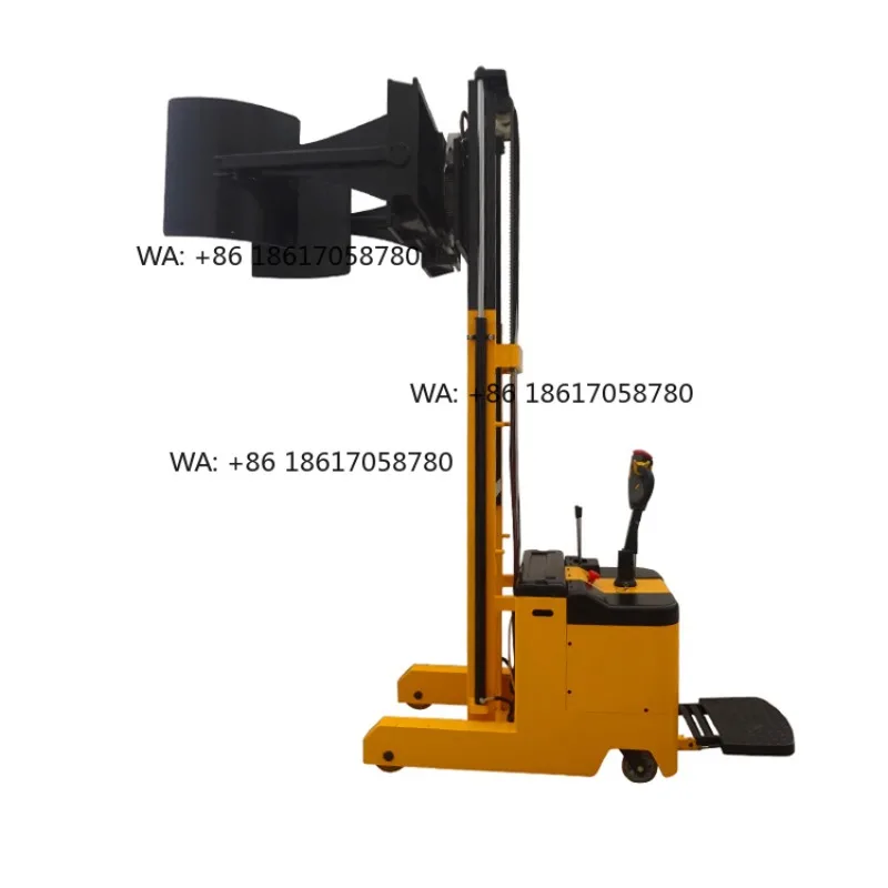 500Kg Load Reel Clamp Paper Roll Tilter Equipment Roll Stacker Electric Roll Lifter & Work Positioner
