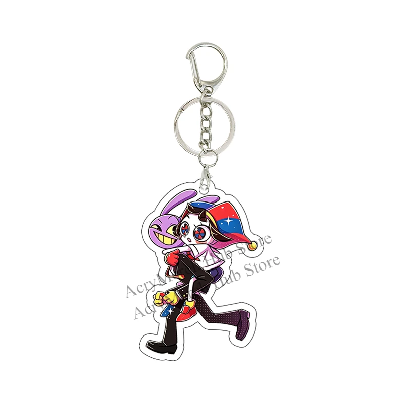 Pomni Jax Amazing Circus Acrylic Keychain Kawaii Affordable Girl Backpack Pendant Couple Jewelry Accessories Commemorative Gift view 6