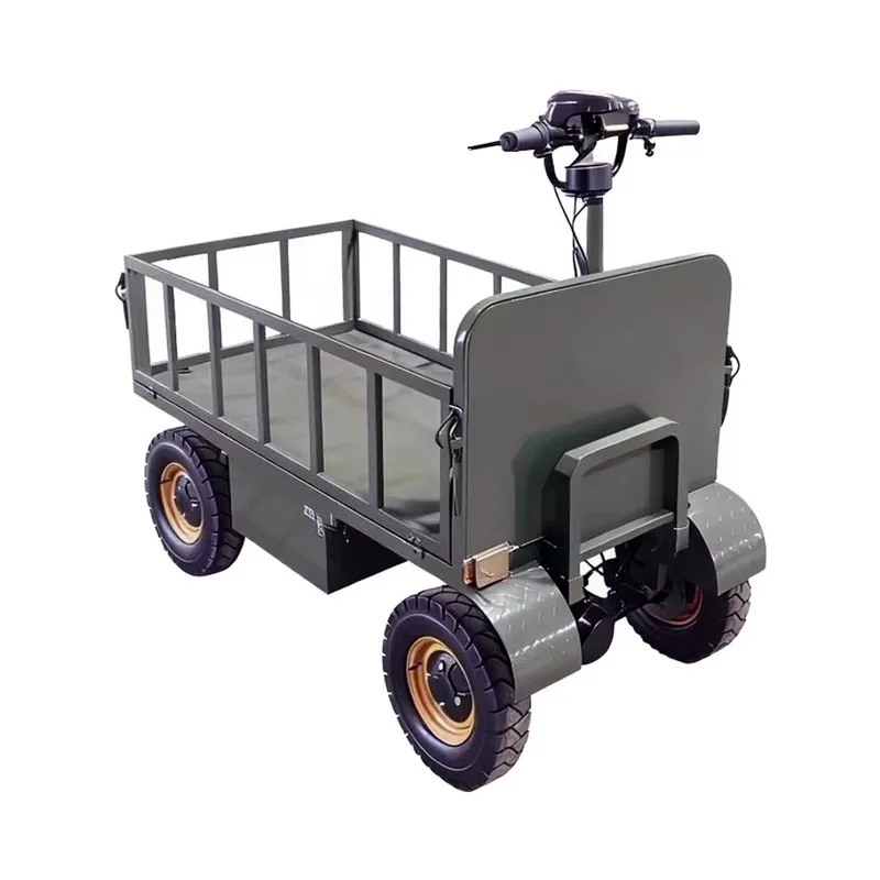 

Multifunctional Detachable Four Wheels Cast Iron Platform Hand Cart Ideal For Warehouse Transport Daily Warehouse Handling Tasks