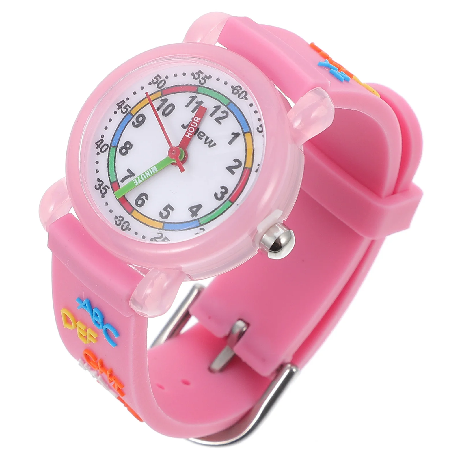1Pcs Watch with 3D Dial Waterproof Function Multi-Functional Learning Tool Bright Letters for Present