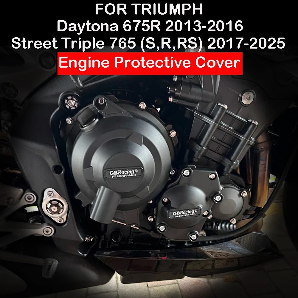 

Motorcycles Engine Cover Protection Case For Case GBRacing For Triumph Daytona 675R 2013-2016 & STREET TRIPLE 765 2017-2025